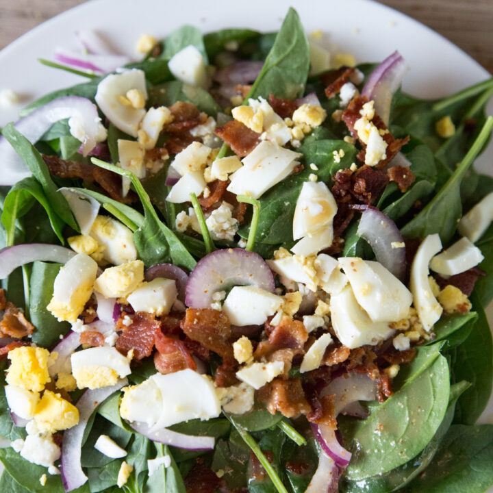 Bacon & Spinach Salad with Homemade Dressing Recipe