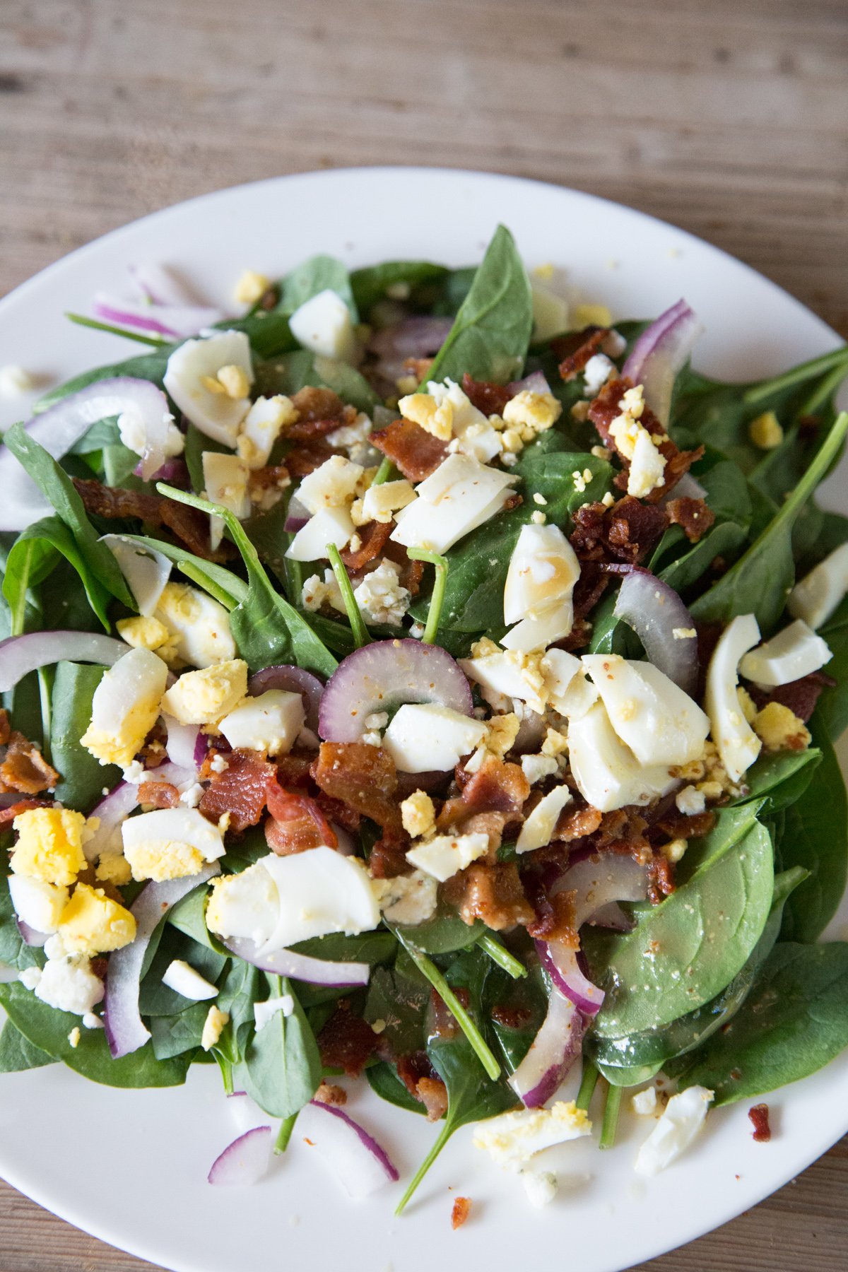 Bacon & Spinach Salad with Homemade Dressing Recipe