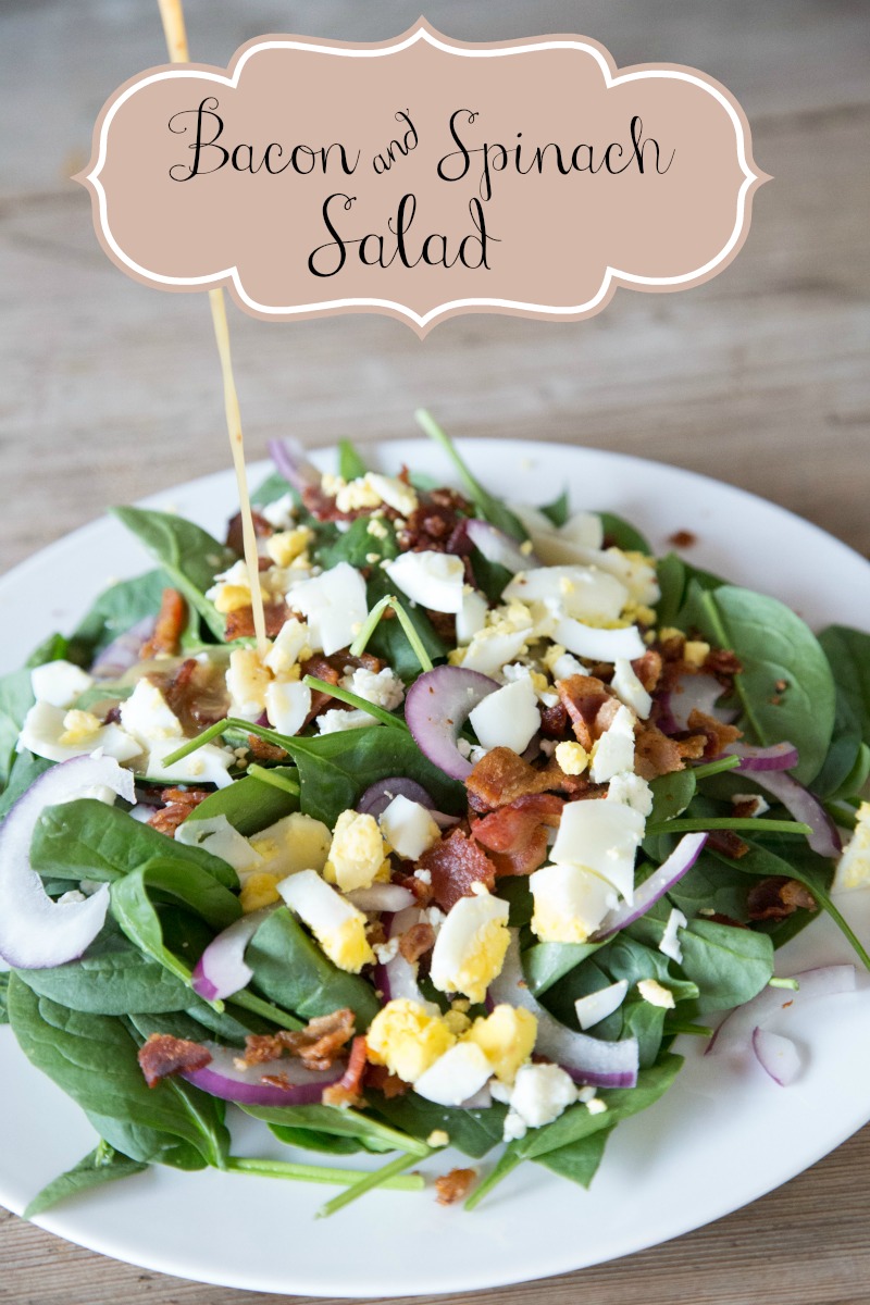 bacon and spinach salad with homemade dressing