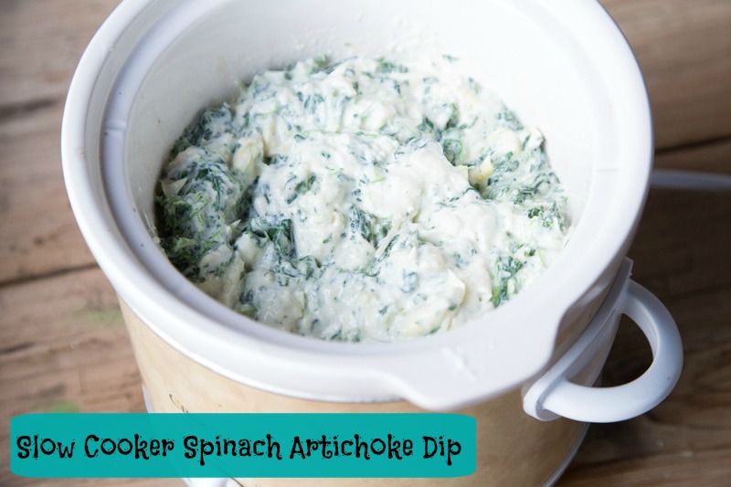 slow cooker spinach artichoke dip