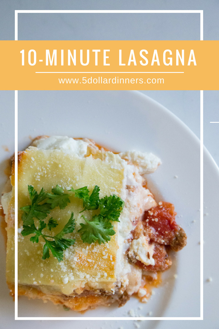 10 minute lasagna