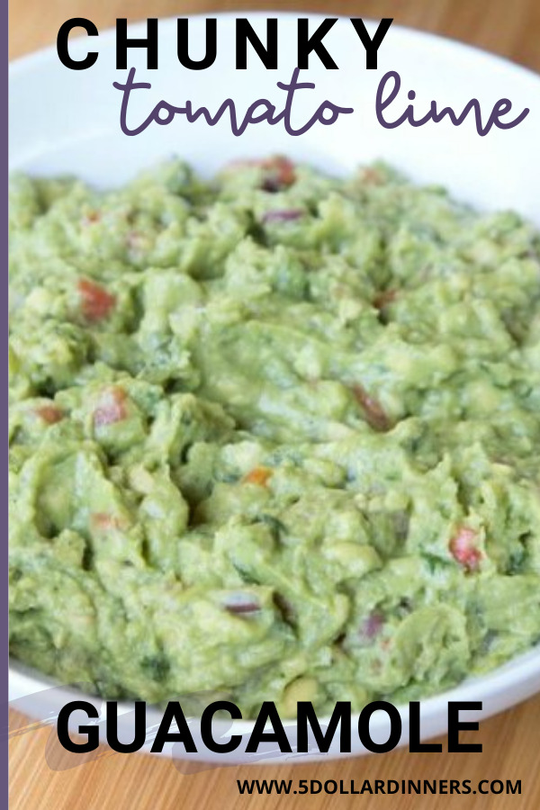 chunky tomato lime guacamole