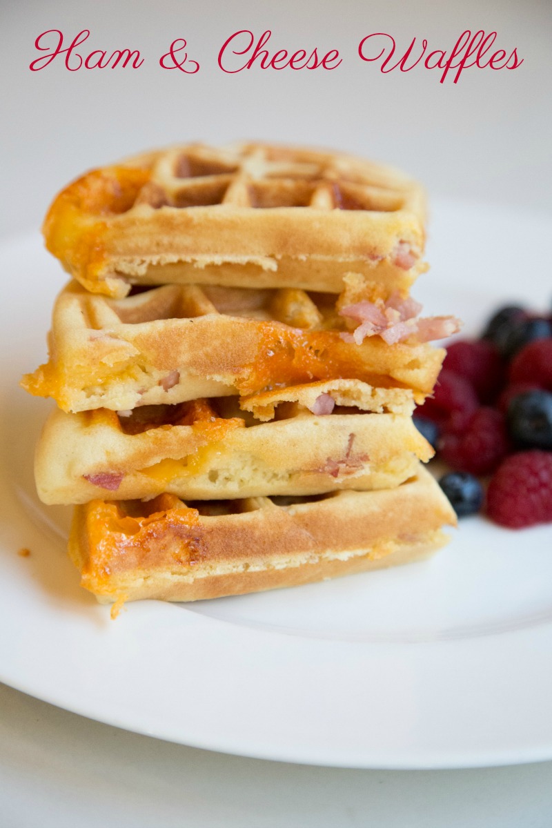 ham and cheese waffles