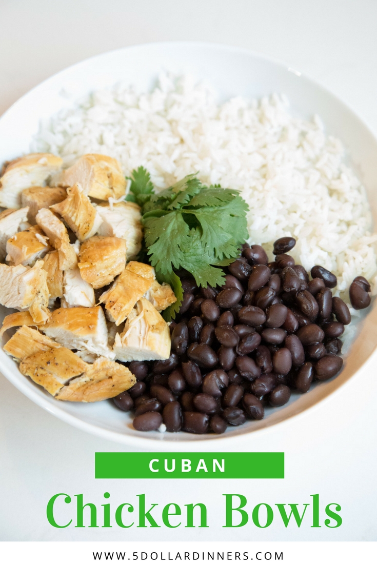 cuban chicken bowls