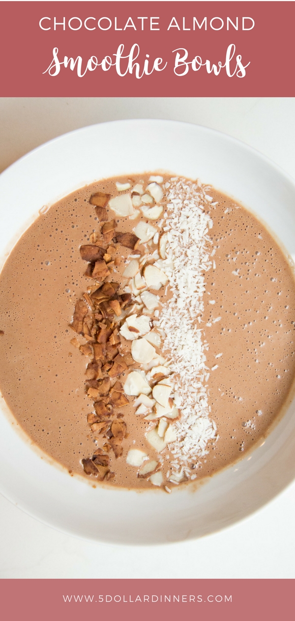 chocolate almond smoothie bowls