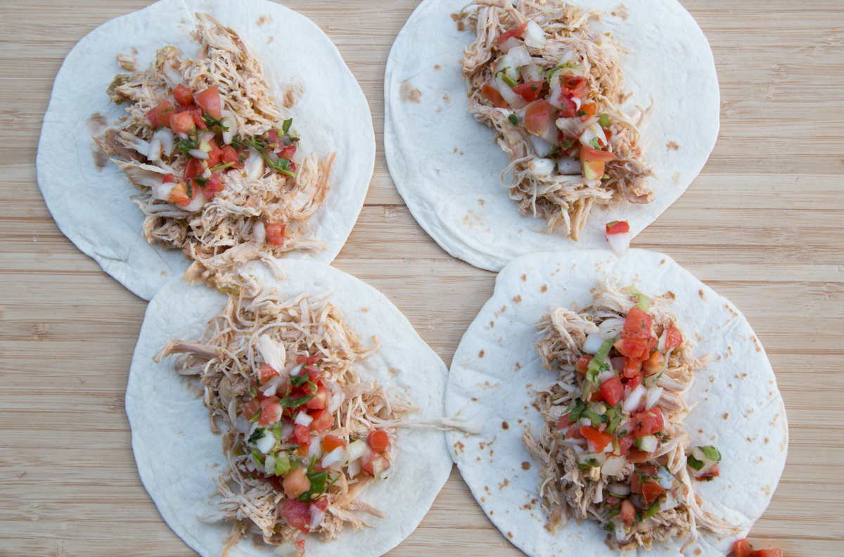 instant pot baja shredded chicken tacos