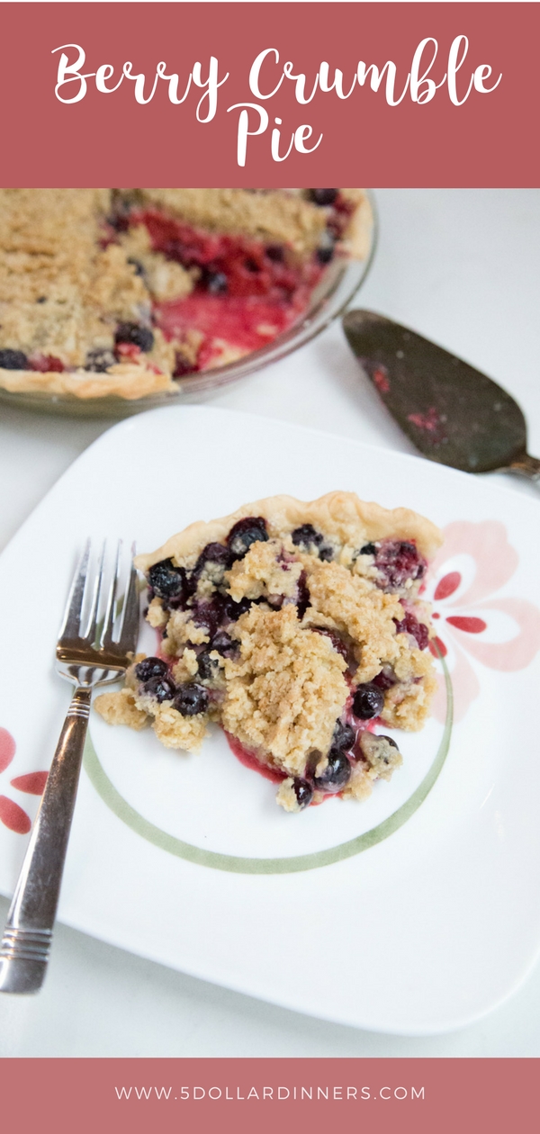 Delicious Berry Crumble Pie