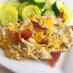 For those hot summer days pull out the crockpot and enjoy this Slow Cooker Bacon Ranch Chicken recipe!