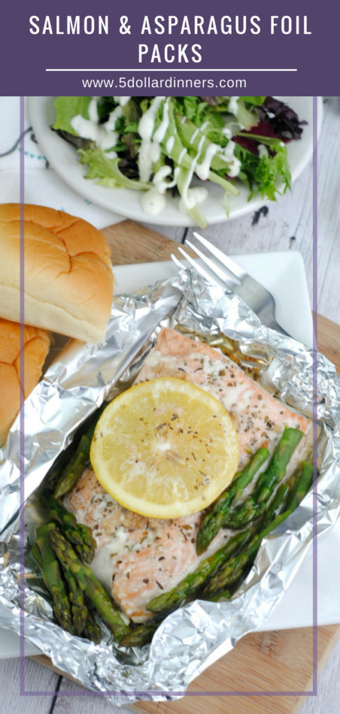Salmon and Asparagus Foil Packs Recipe - $5 Dinners