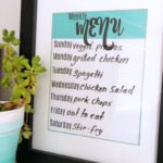 DIY Weekly Meal Plan Frame from 5DollarDinners.com