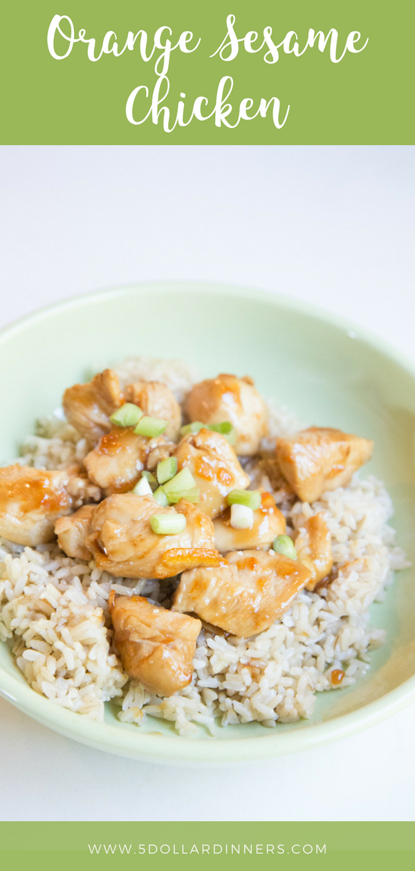 Orange Sesame Chicken, the perfect fake out of take out on 5 Dollar Dinners!!!