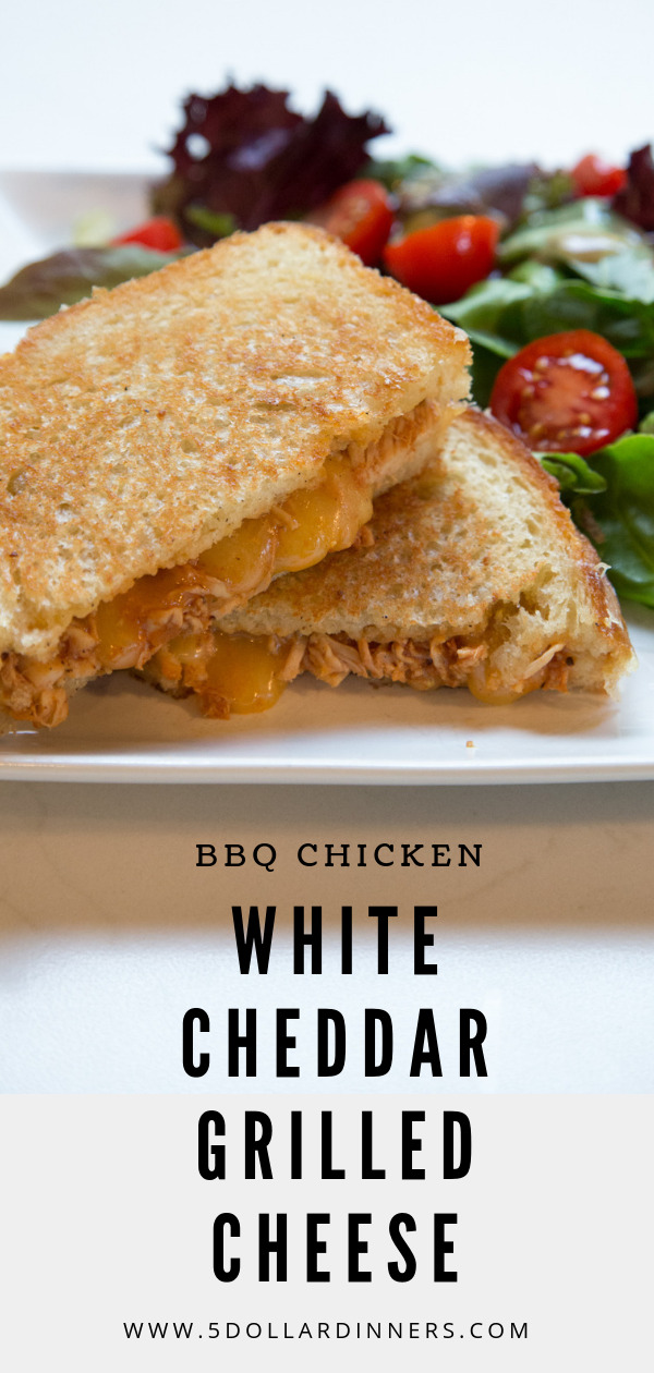 bbq chicken white cheddar grilled cheese