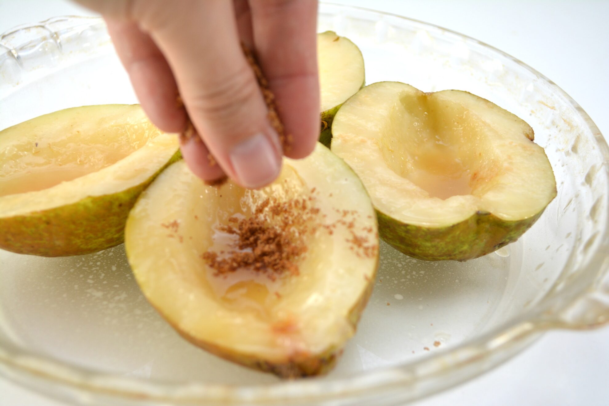 Baked Pears with Oats and Almonds are the perfect dessert or breakfast and it's all on 5 Dollar Dinners!