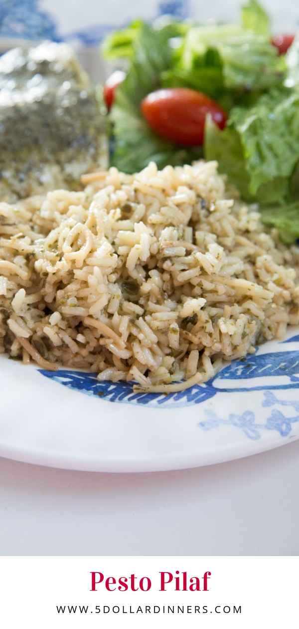 homemade pesto pilaf