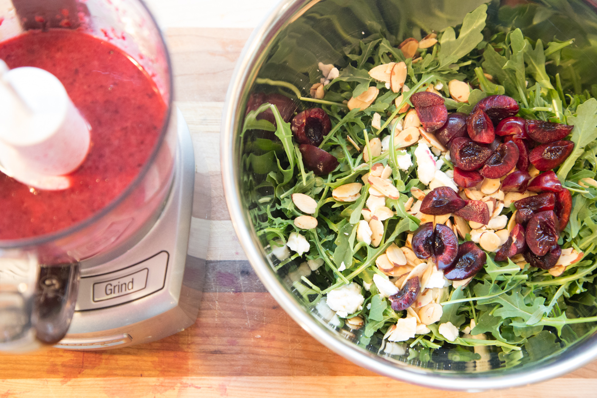 Jazz up your next salad with this easy, tasty homemade cherry vinaigrette dressing!