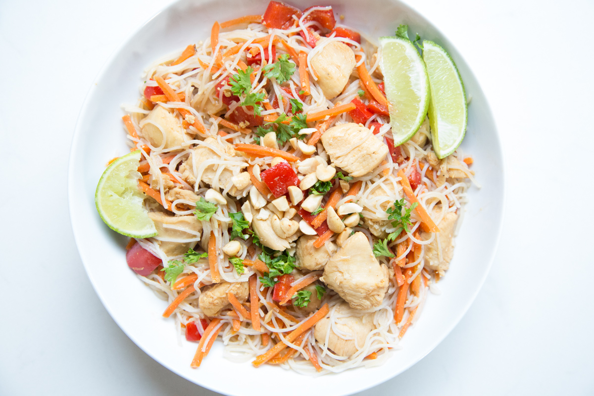 In just 30 minutes you could be whisked away abroad with this delicious Chicken Pad Thai recipe. Find it all on 5DollarDinners.Com