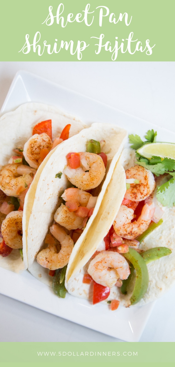 sheet pan shrimp fajitas