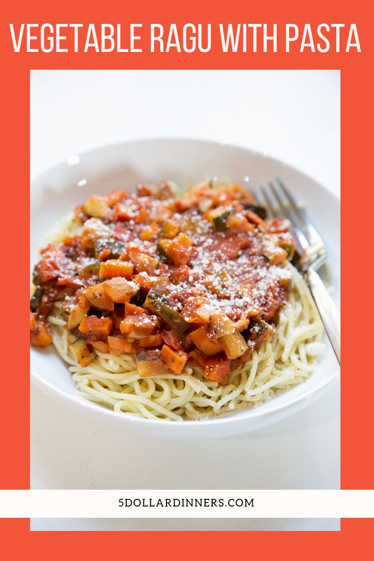 vegetable ragu with pasta