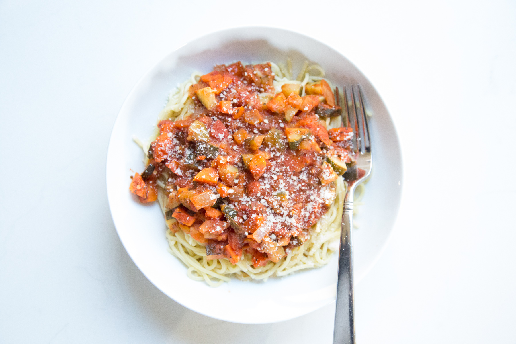 vegetable ragu with pasta