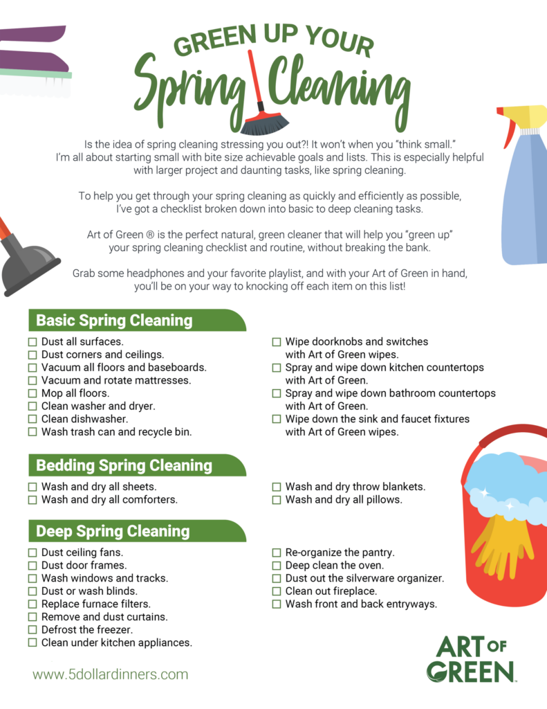 Green Spring Cleaning Checklist