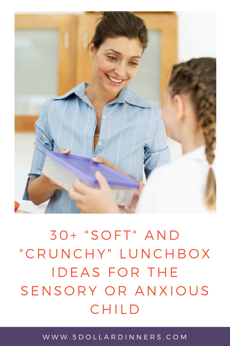 Lunchbox Ideas for Soft or Crunchy Foods to Calm Sensory or Anxious Child