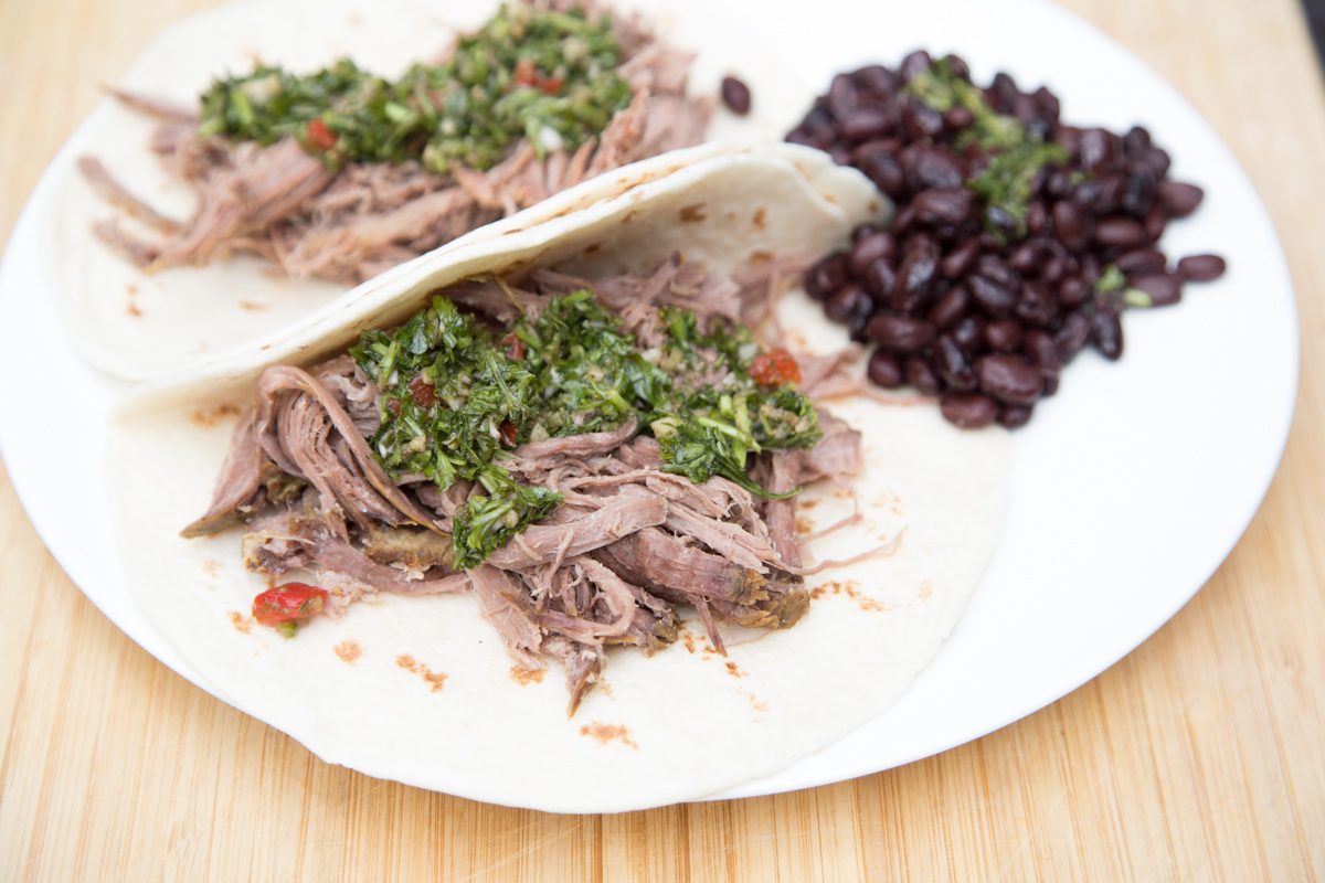 Quick and easy recipe for Instant Pot Chimichurri Beef Tacos