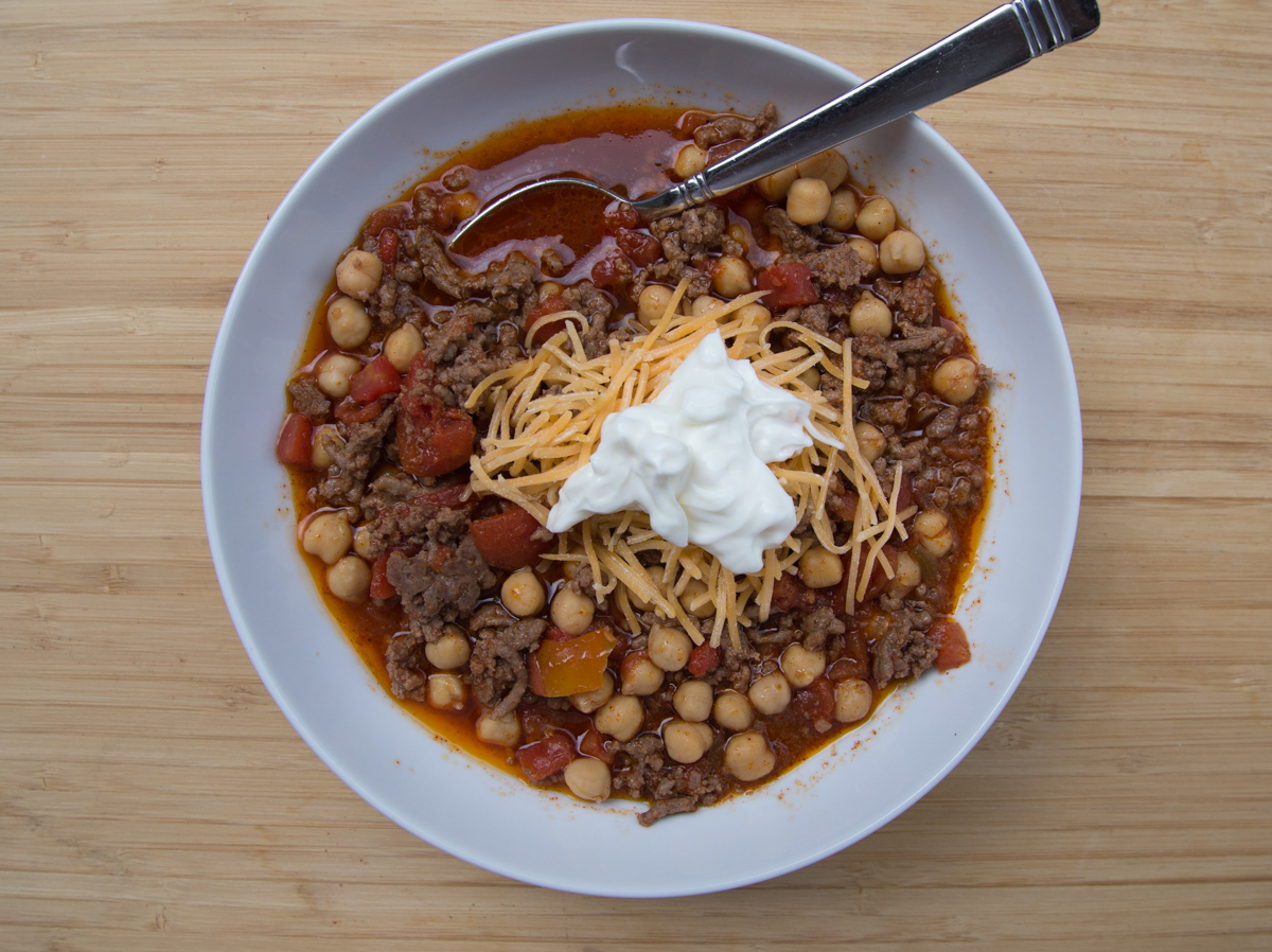 instant pot chickpea beef chili