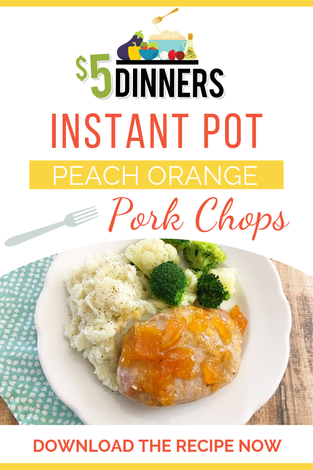 Instant Pot Peach Orange Pork Chops