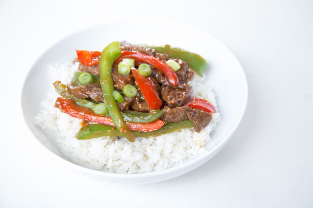 Easy weeknight skillet dinner - pepper steak stir-fry! 