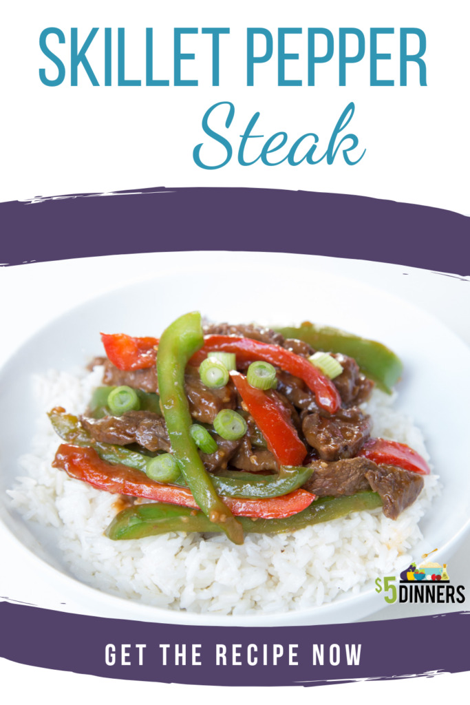 Easy weeknight skillet dinner - pepper steak stir-fry! 