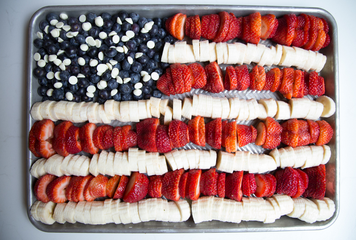 Fruit Flag - A Patriot Dessert for July 4th