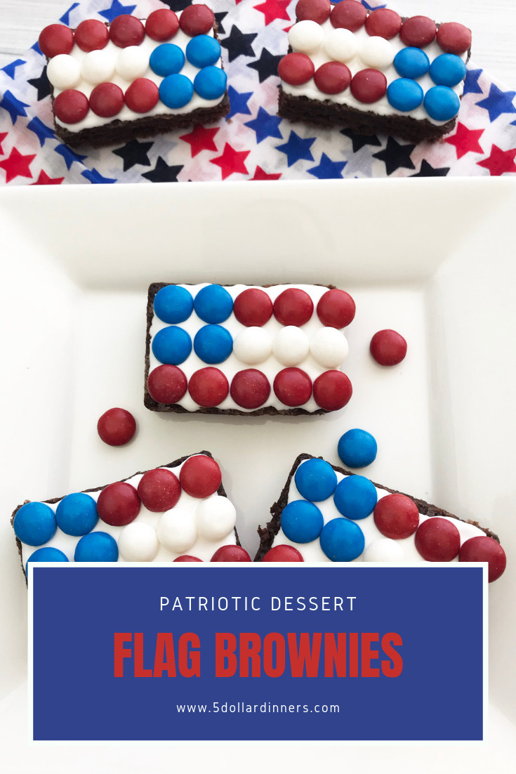 patriotic flag brownies