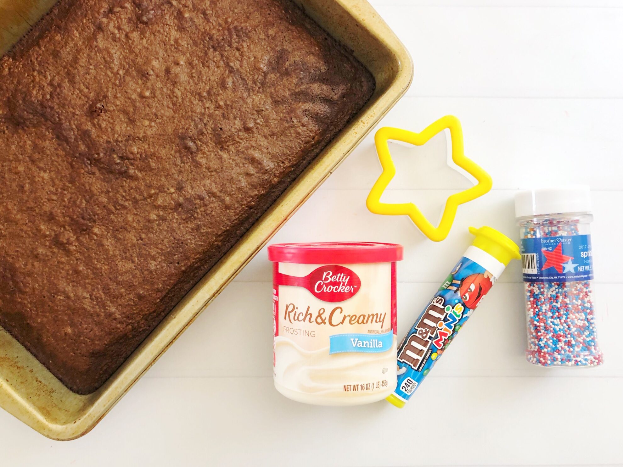 Star-Shaped Brownies - Patriotic Dessert