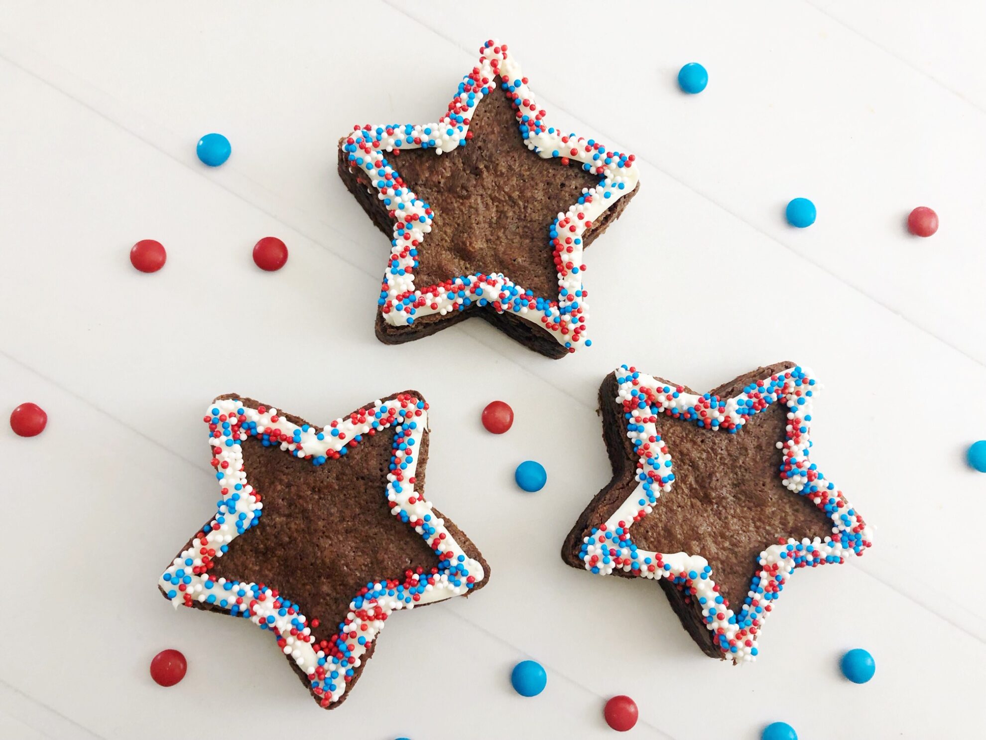 Star-Shaped Brownies - Patriotic Dessert