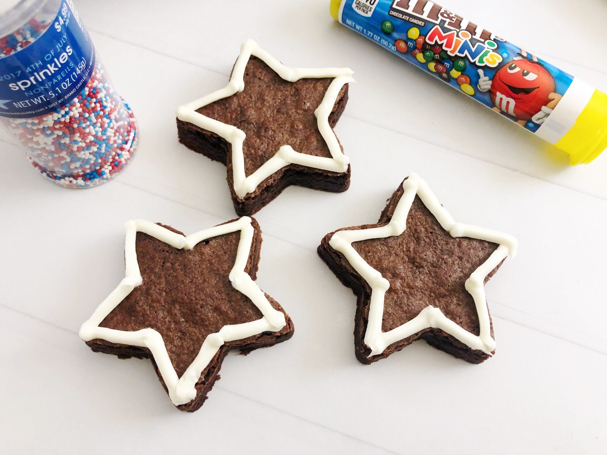 Star-Shaped Brownies - Patriotic Dessert