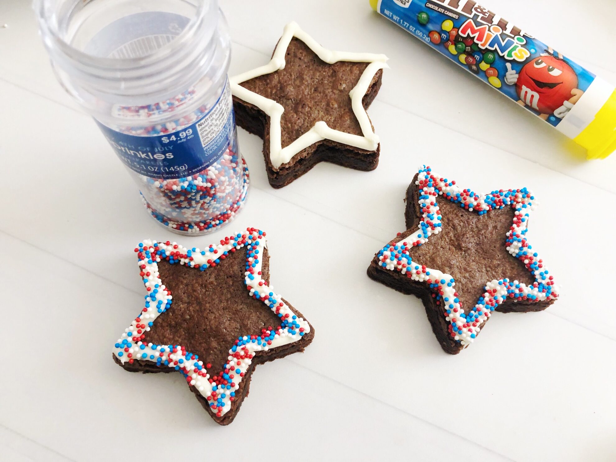 Star-Shaped Brownies - Patriotic Dessert