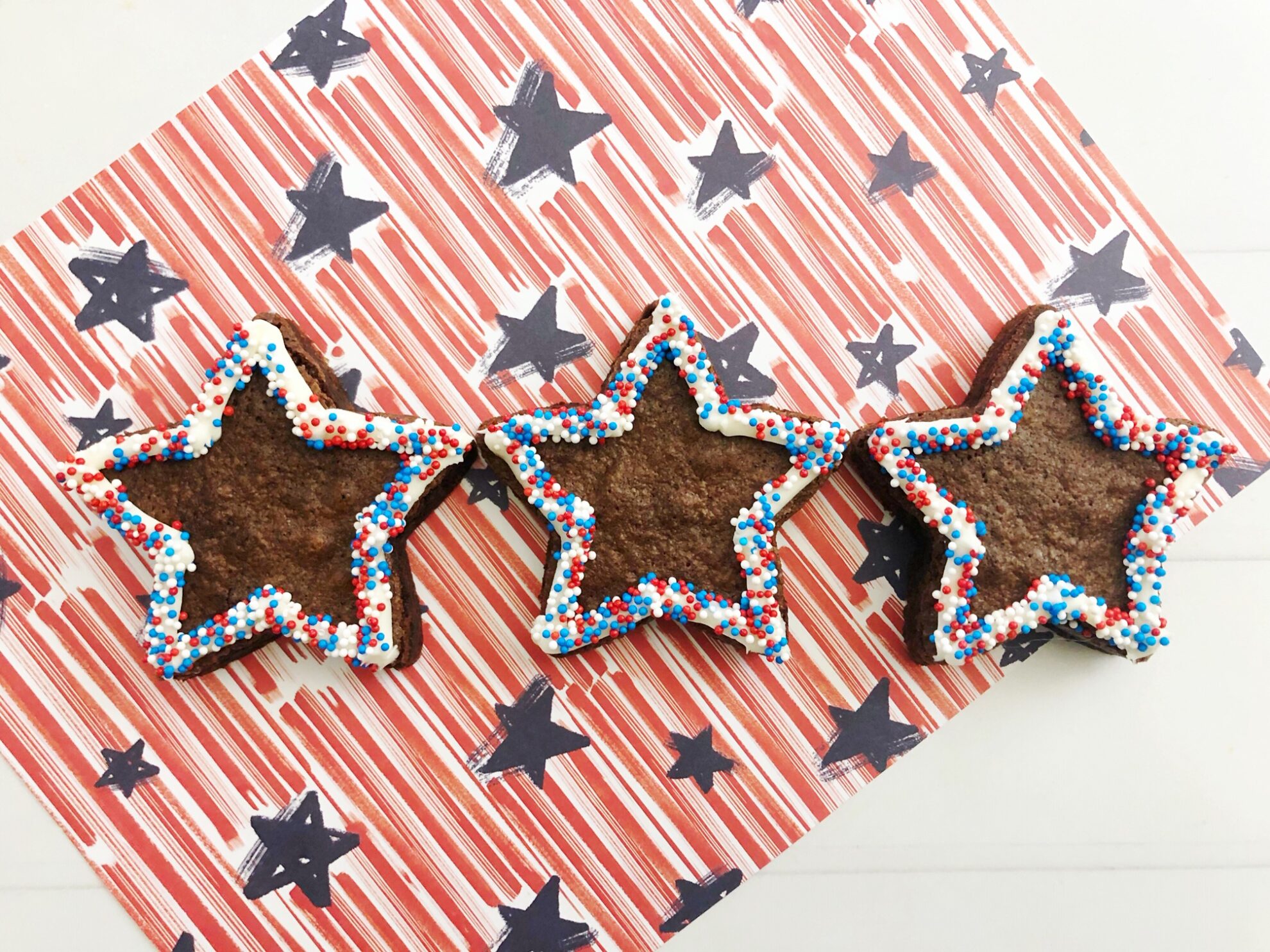 Star-Shaped Brownies - Patriotic Dessert