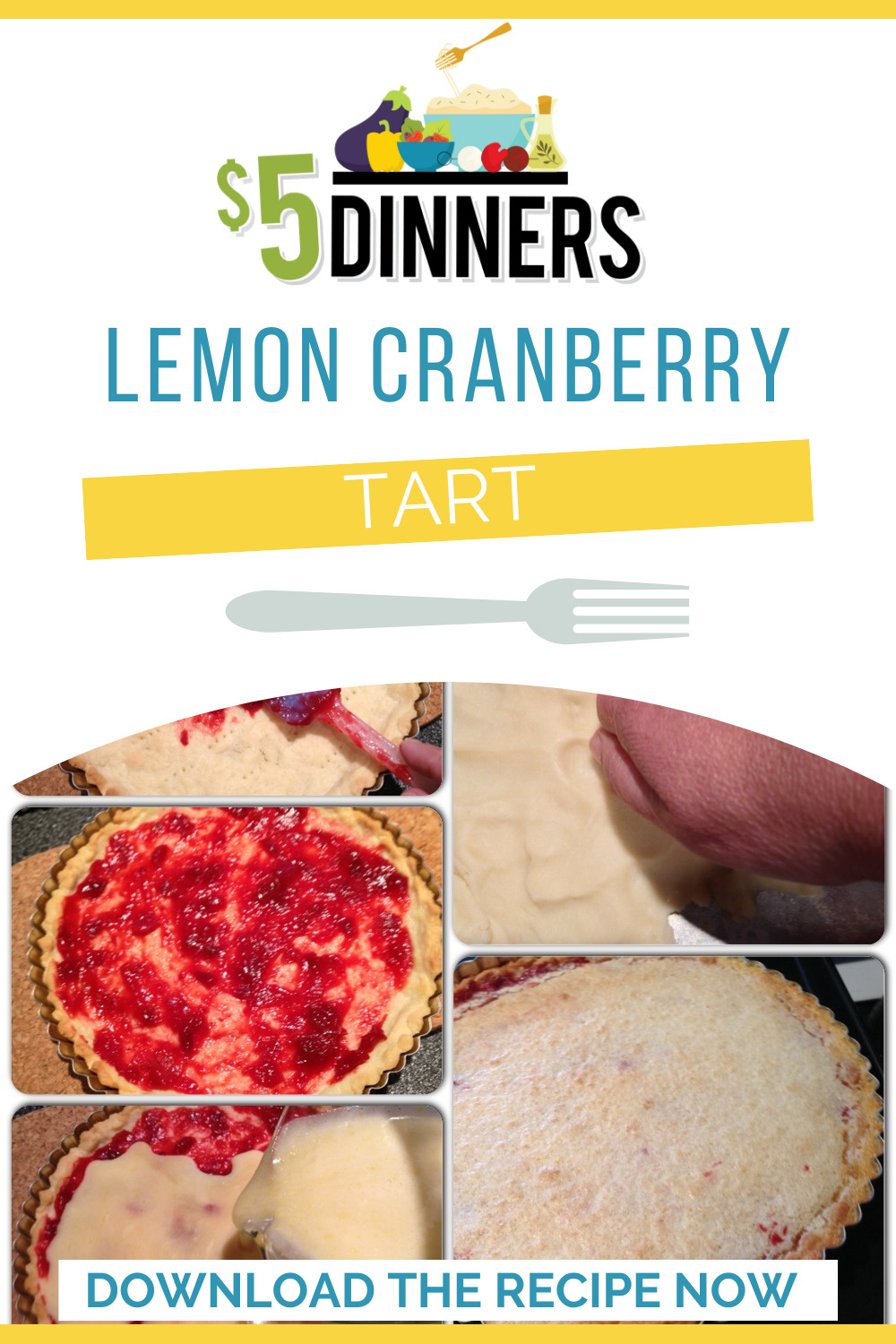 lemon cranberry tart