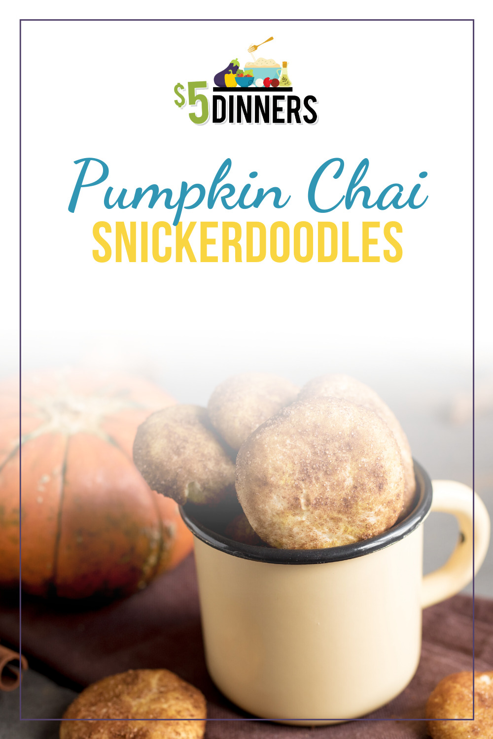 pumpkin chai snickerdoodle cookies