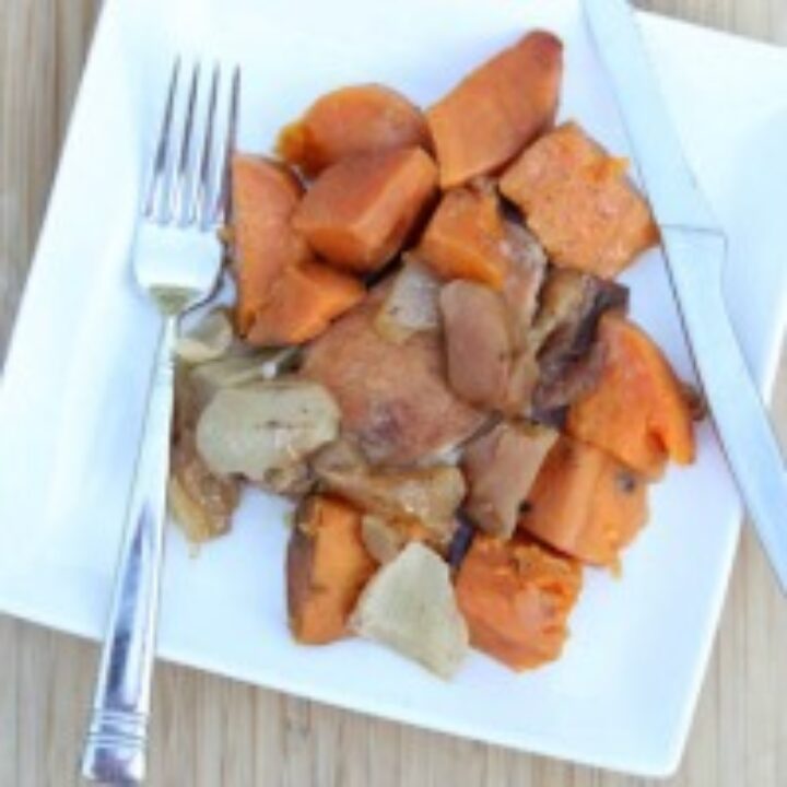 Slow Cooker Pork Chops with Apples & Sweet Potatoes 5 Dinners
