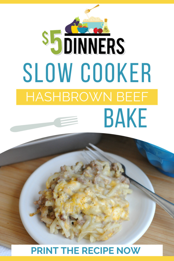 Slow Cooker Hashbrown Beef Bake