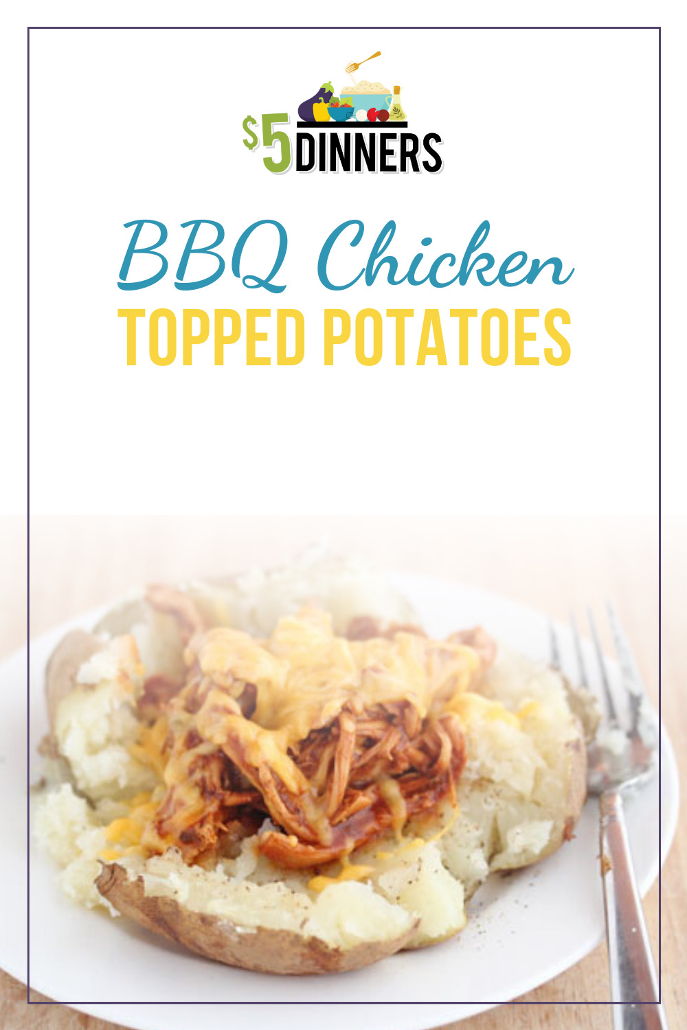 bbq chicken topped potatoes