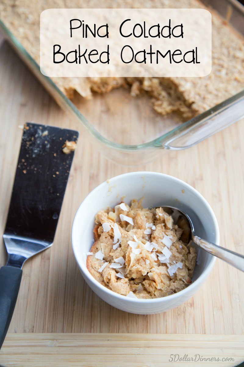 Recipe for Pina Colada Baked Oatmeal