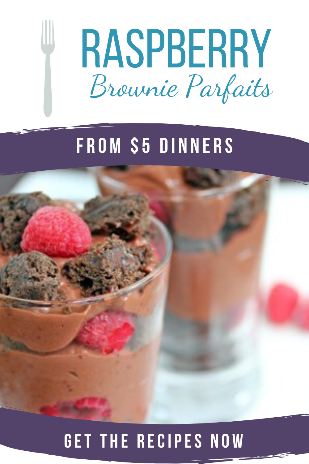 raspberry brownie parfaits