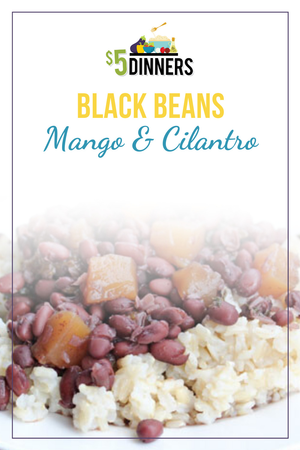 black beans with mango & cilantro