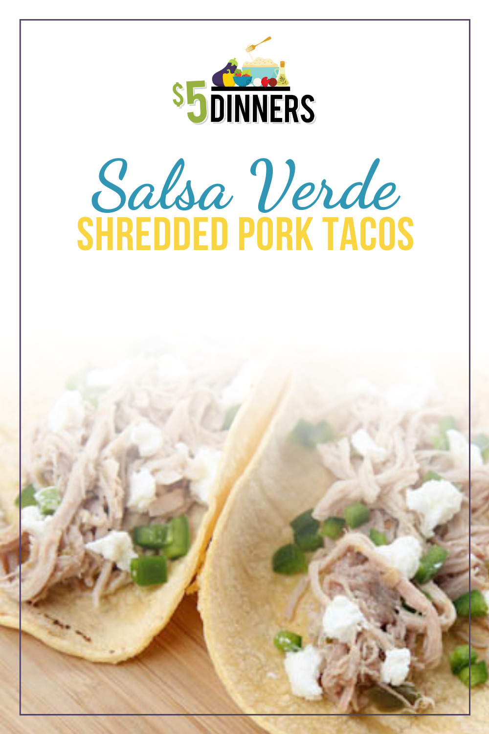 slow cooker salsa verde shredded pork tacos