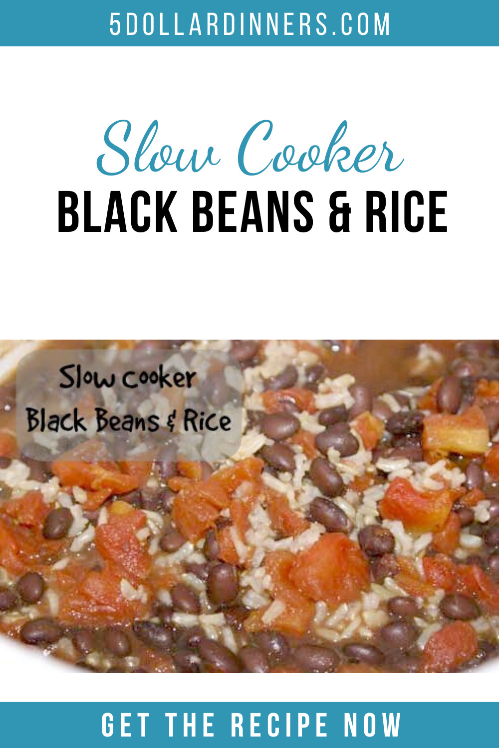 slow cooker black beans & rice