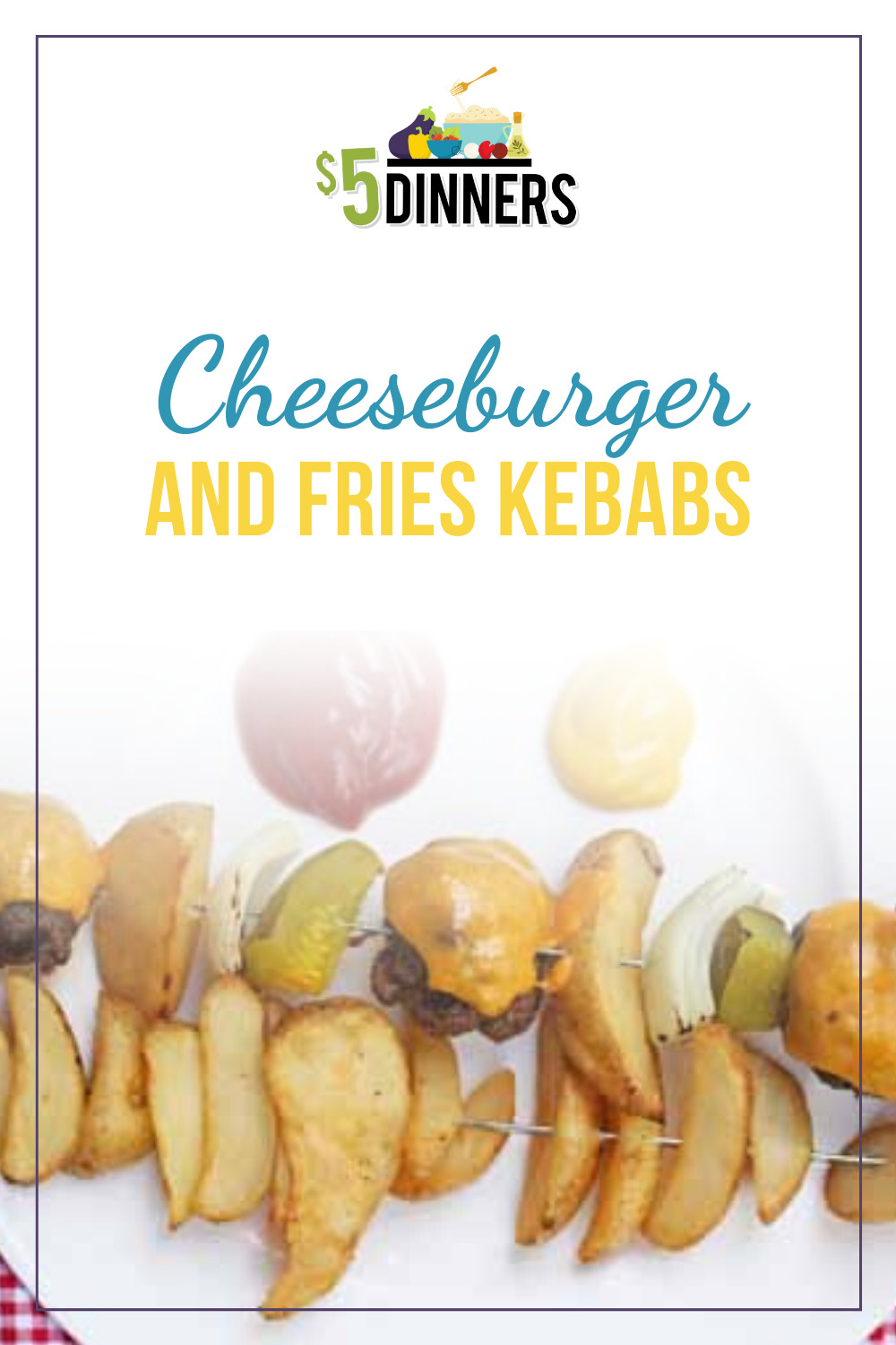 cheeseburger and fries kebabs