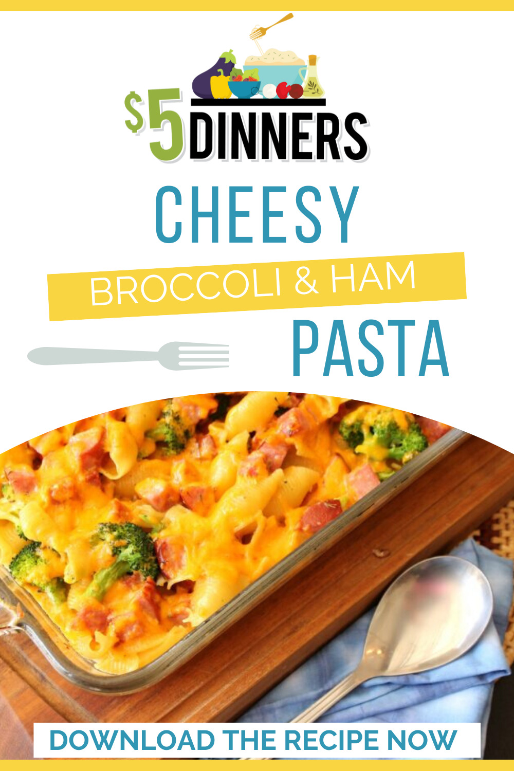 cheesy broccoli ham pasta