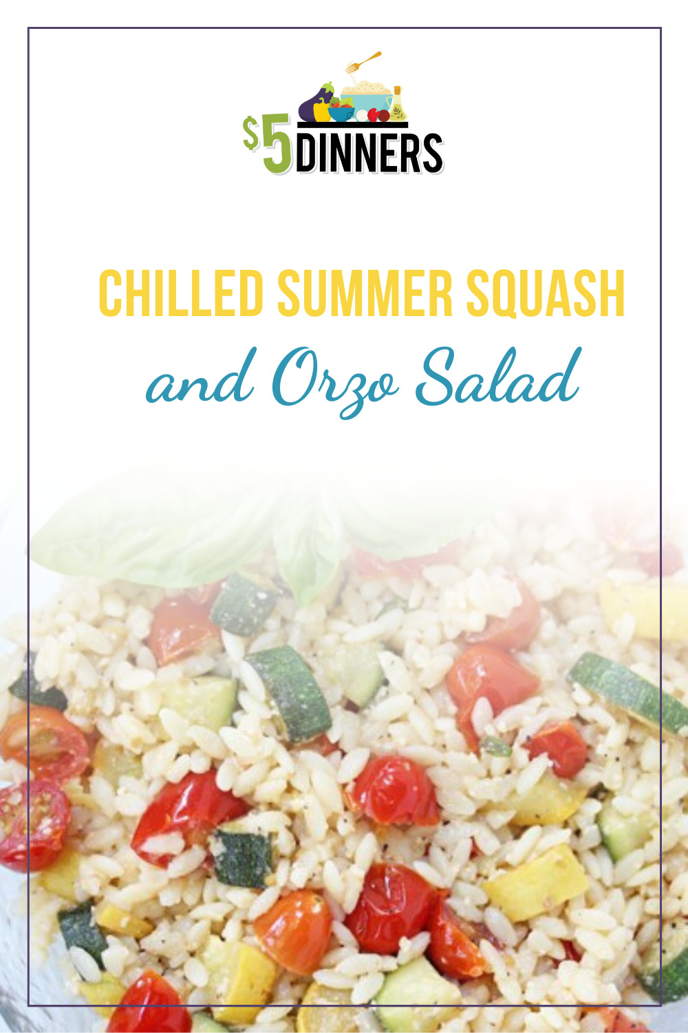 chilled summer squash and orzo salad